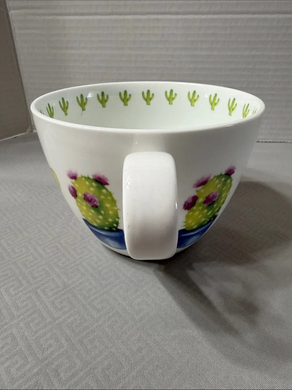 Portobello by Design Desert Cactus Pattern Bone China Oversized Mug Multicolor